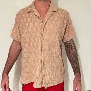 ...Lost 100% Cotton Short Sleeve Woven Shirt Size XL